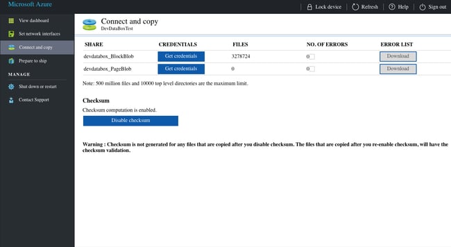 archive cloud storage data import